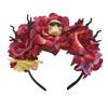 Elegant Simulated Flower Shape Headbands Skull Hair Hoop Headbands for Women Girls Wedding Party Supplies