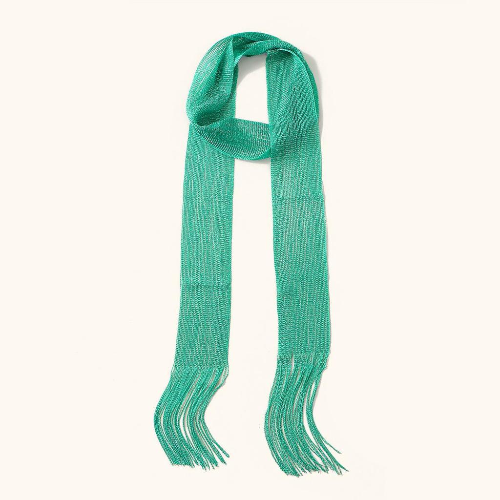 Europäischer & Amerikanischer Stil Dünner Langer Gold- & Silberseiden Vielseitiger Mode-Schal