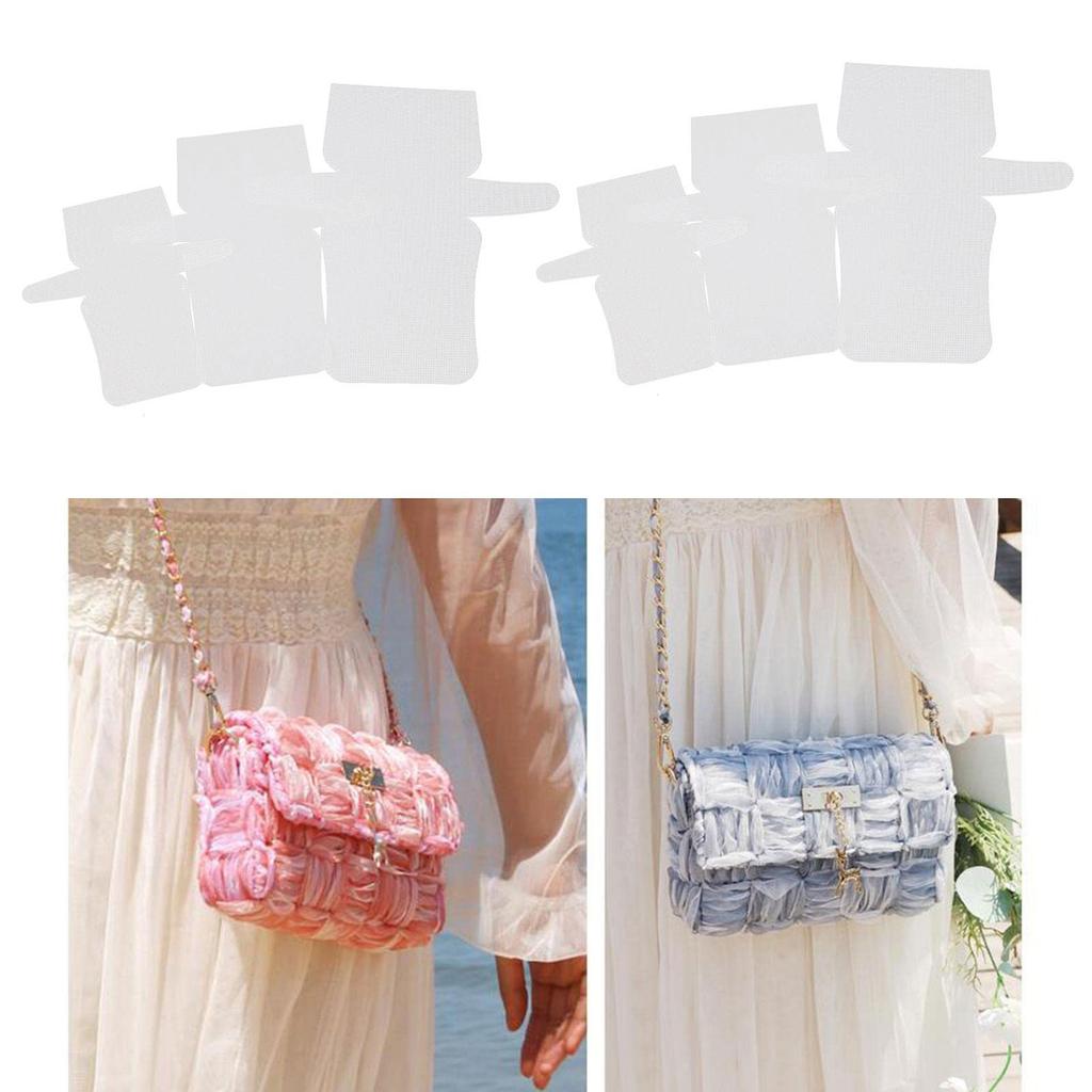 Multipurpose Acrylic Mesh Canvas Sheets Set for Embroidery and Knitting Crossbody Bag Purse Making Craft Accessories
