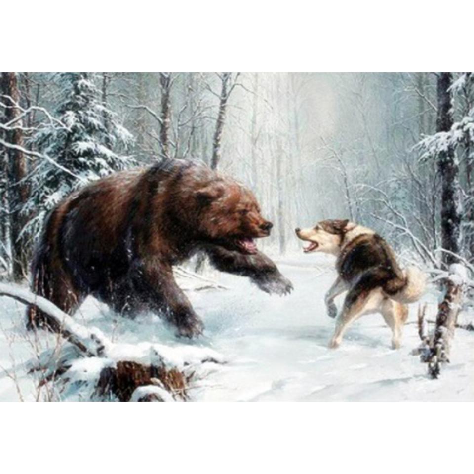 5D DIY Diamond Painting Bear's Rhinestone Painting Full Diamond Embroidered Picture Mosaic Home Decor Inlaid Beaded Gift