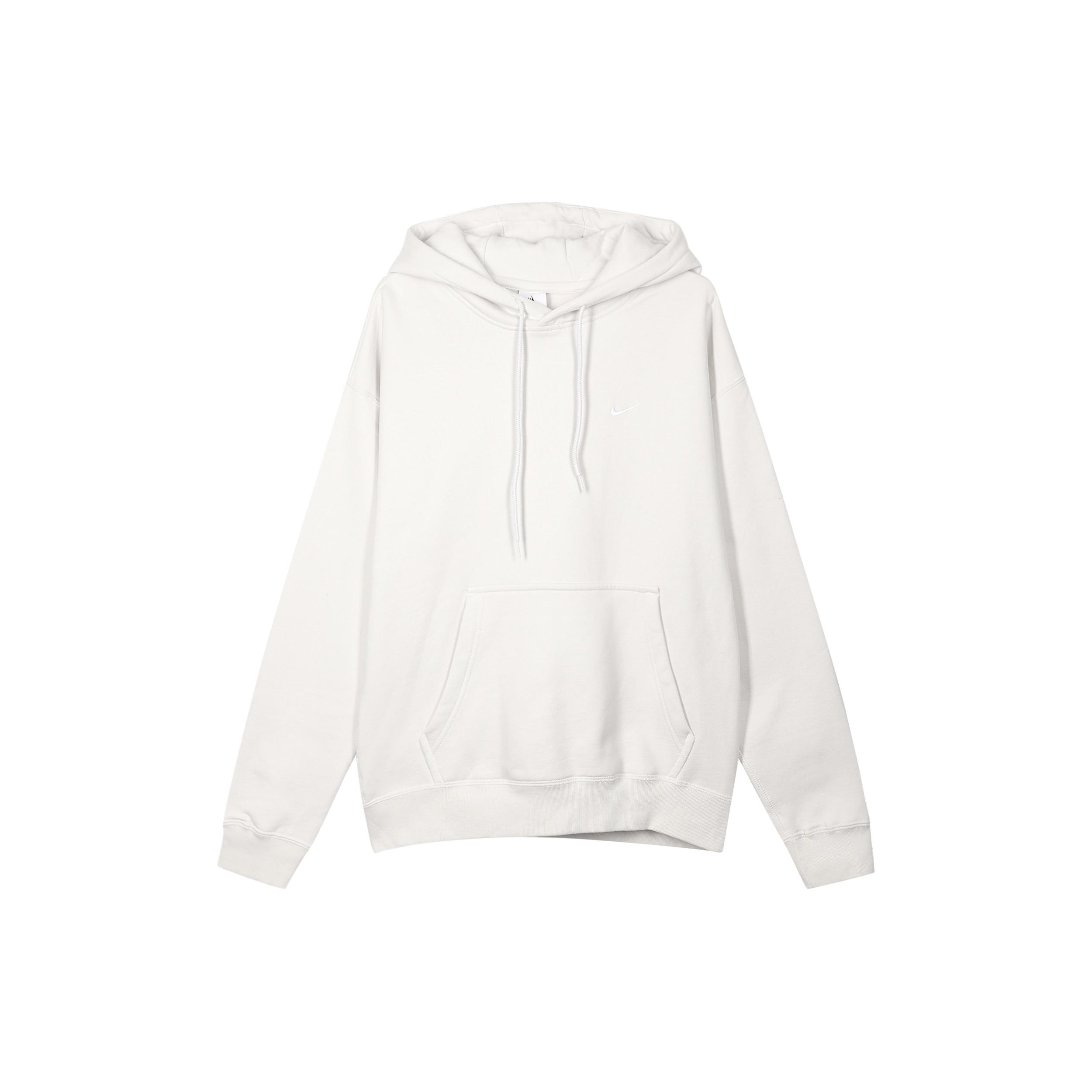 Nike Solid Color Minimalistic Hooded Long Sleeves Hoodie Men s White DA0316-030 L