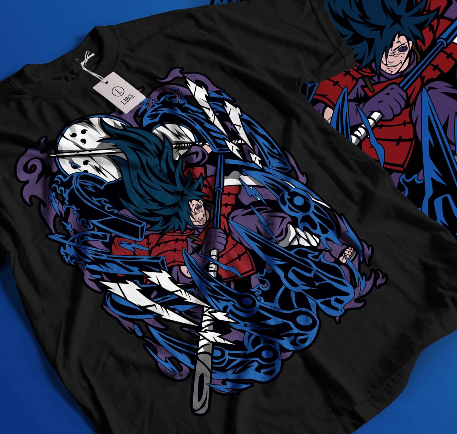 

Madara Uchiha T-Shirt Mens Womens Tees Top Naruto Itachi Manga Strip Horror Anime GifT Shirt Mens Womens Tees Top 392 L