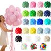 Latex Balloons, 100 Balloons Per Pack, 12-inch Round Helium Balloons, Brightly Colored, Suitable For Birthday And Party Decorations.(Sending Ribbons)