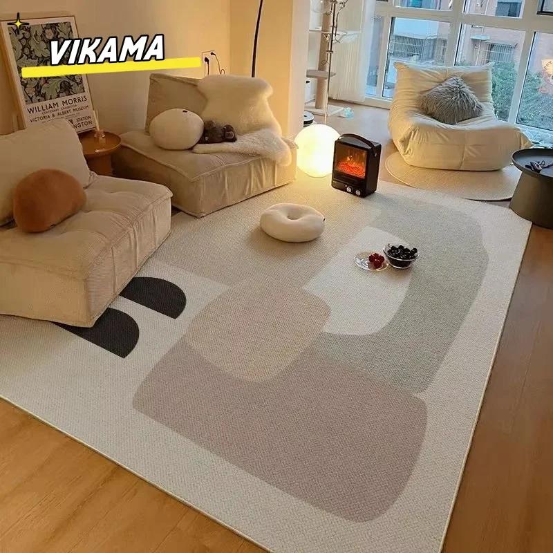 Moderno soggiorno semplice tappeto interamente coperto divano tavolino da tè resistente all'usura antiscivolo facile da curare tappeto in finta cashmere