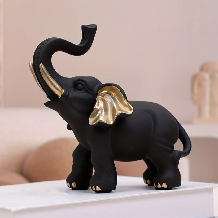 Misterny Słoń Statua Żywica Dzieło Sztuki Wzbogaca Regał Dekoracje Biurka