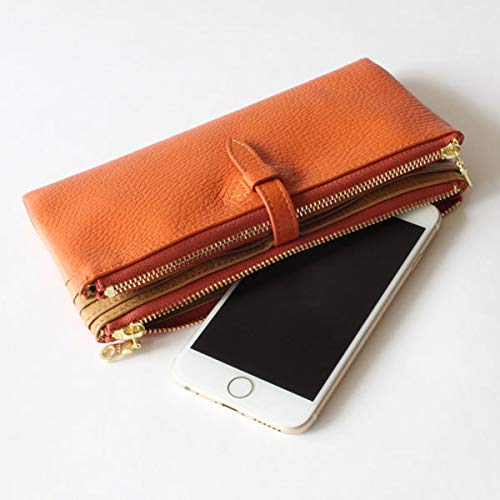 CCOMPANY LIMITED Women's Long Wallet with Coin Purse and Card Case, Lupo 2 Second, Italian Leather (Navy)