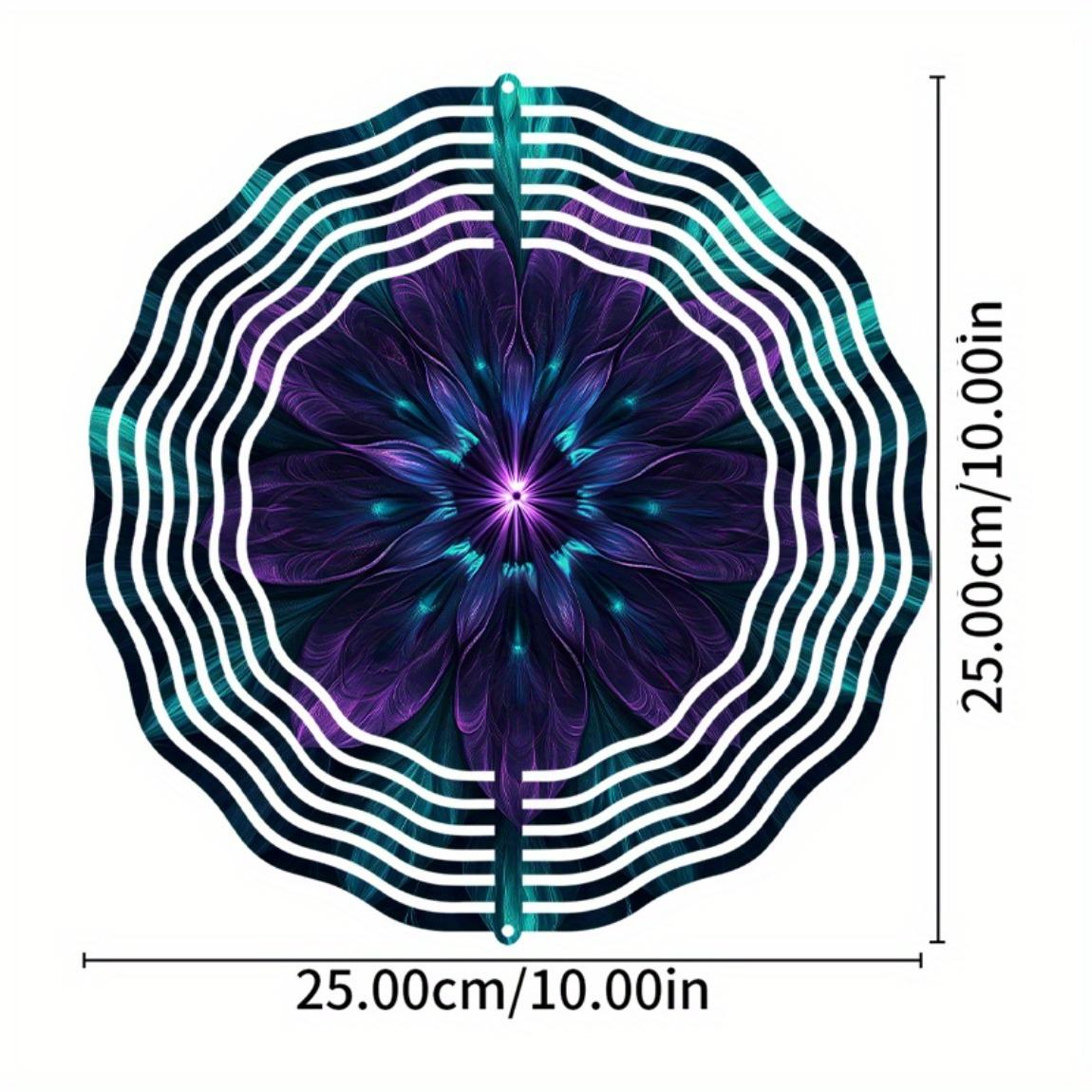 

10 Inch Hanging Wind Spinner with Leaf Design 360 Degree Rotating Hook Outdoor Wind Chime for Garden Balcony Yard Spring Summer Decor 01A