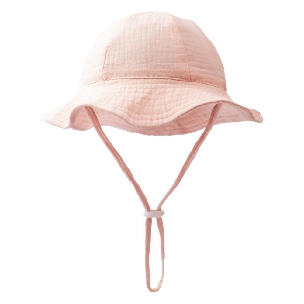 Soft Cotton Sun Protection Caps Sun Shade Children's Fisherman Hat Beach Panama Hat  for Boys Girls