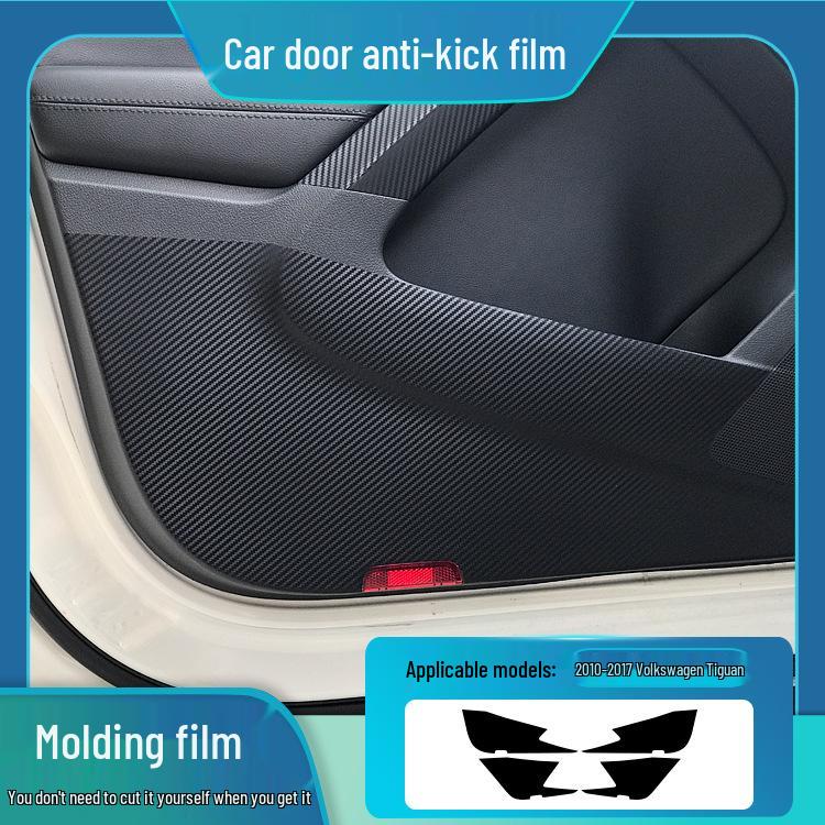 Volkswagen Tiguan 10-17 Innenraum Kohlefaser Kratz- & Trittschutz Konsole & Tür Kit