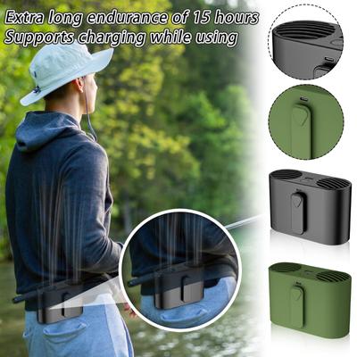 Waist-hanging Fan Outdoor Construction Portable Waist-clip Portable Fan To Cool Down USB High-speed Fan