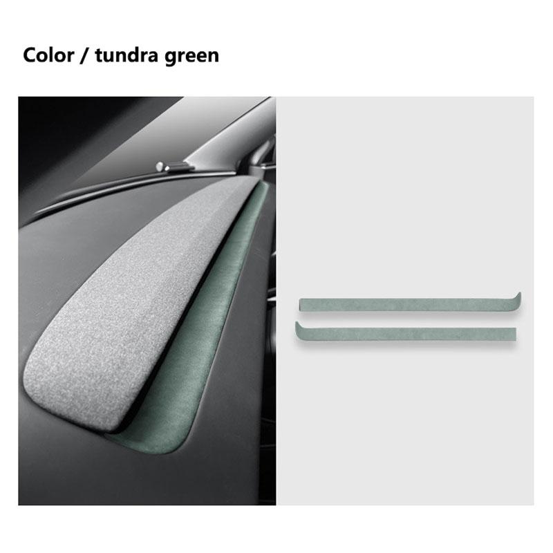 For New Model 3 + Highland 2025 Car Instrument Panel Decoration Plate Sticker Suede Protection Car Interior Accessories