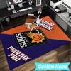 Custom Name Rug Suns Basketball Artwork Area Rug Suitable for Indoor And Outdoor,Carpets for Homes, Offices,Living Rooms,Home Decor,Christmas Gift