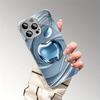 Creative Blue Flowing Vortex For Apple Glass Electroplated Case For iPhone 17 16 15 14 13 12 Pro 11 Max 14 Plus 16E 17 Air Cover