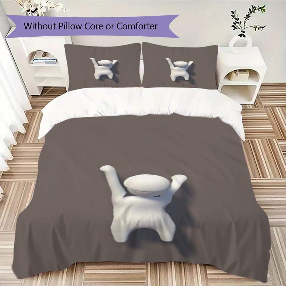 human fall flat Pattern Bedding,Quilt Set Quilt Cover Pillowcase Home Birthday Gift(1 * duvet cover + 2 * pillowcase, without core)_lx