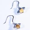 Cute Little Bee S925 Sterling Silver Earrings Female Personality Animal Zircon Crystal Women Earrings