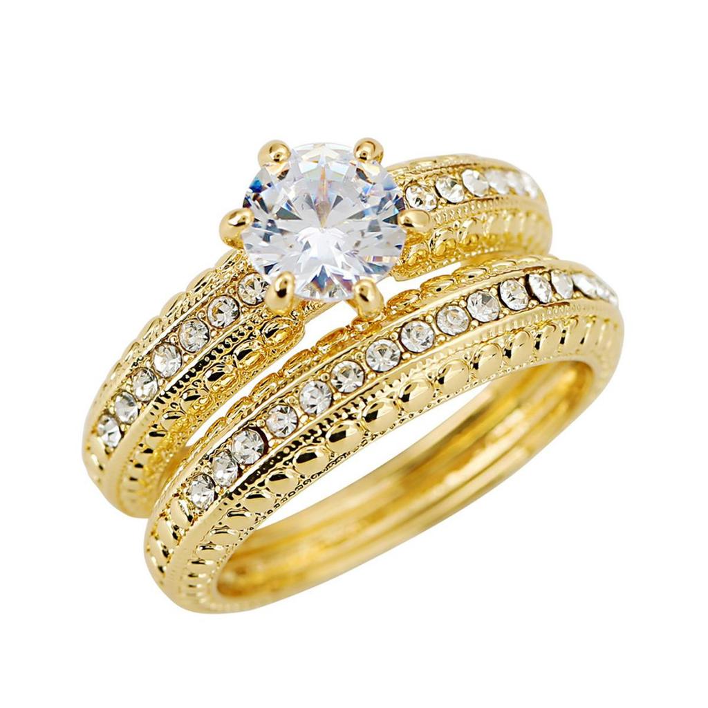 High-End Women's Zircon Wedding Ring – European & American Fashion