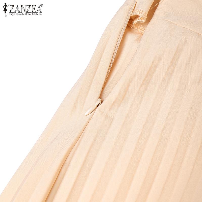 ZANZEA Women Casual Side Zipper Solid Color Loose Wide Leg Pants