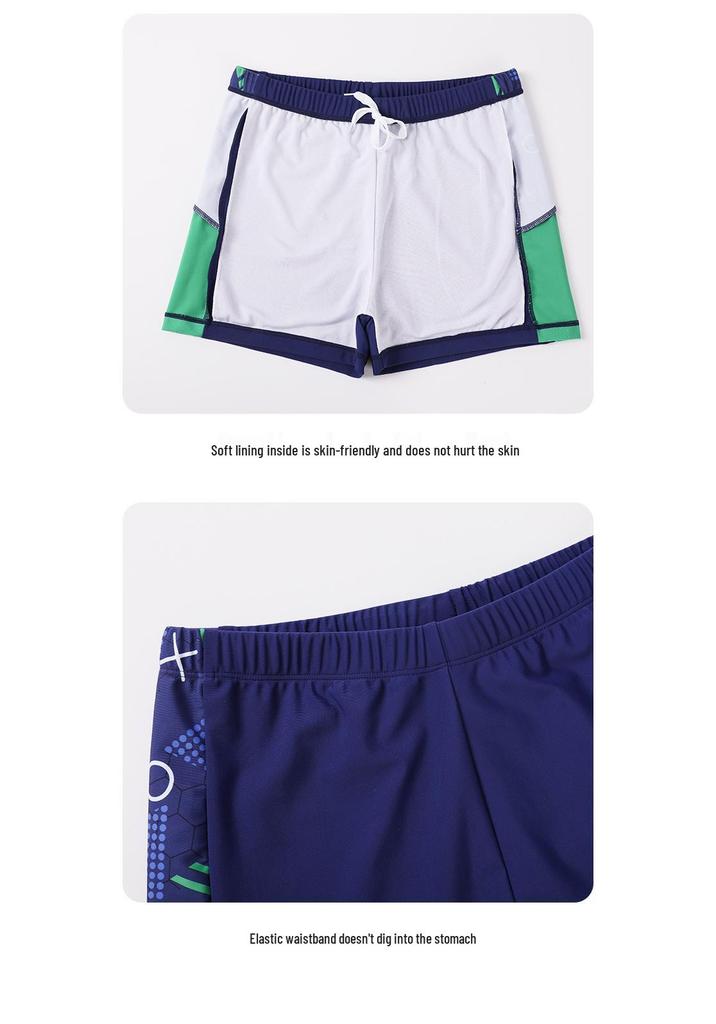 Plus Size Boys' Two-Piece Swimwear Set: Teen Swim Trunks & Top