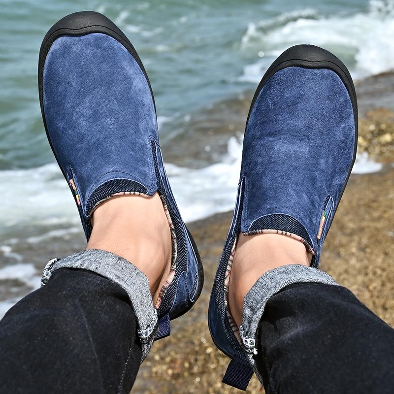 Mocasini din piele pentru bărbați, mărime mare, exterior, cauciuc, talpă moale, pantofi de condus mașina