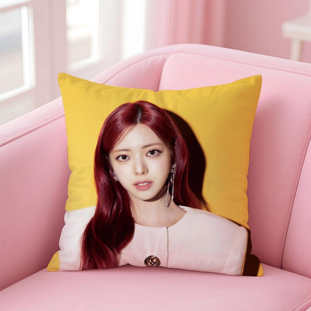 ITZY band singer cool Cushion Cover Comfortable Reversible Pillow Cover Ideal for Car Sofa Bedroom & Beyond