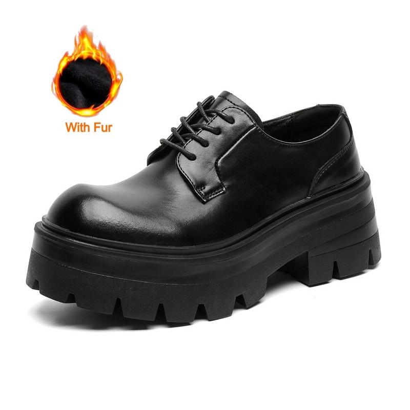 Fashion Stylish Men Wide Toe Tooling Oxfords Shoes 2025Classics Casual Leather Outdoor Work Derby Shoes Lace-up Comfy Thick Bottom Shoes