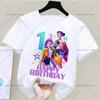 Kpop Demon Hunters Clothing Party Supplies Casual T-shirt Boys Birthday Number 1-9 Print Short Sleeve Girl Clothes Base Tee Tops