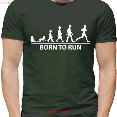Born To Run Mens T Shirt Runner Running Jog Marathon Race 5K 10K Half Vintage Washed Top For Everyday Wear Streetwear Casual
