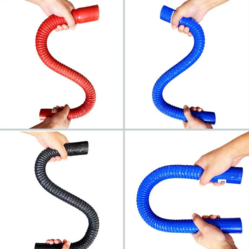 ZK Blue L 70cm Silicone Hose Corrugated Tube ID30-100mm Intake Pipe Intercooler Air Filter Connection High Pressure Temperature