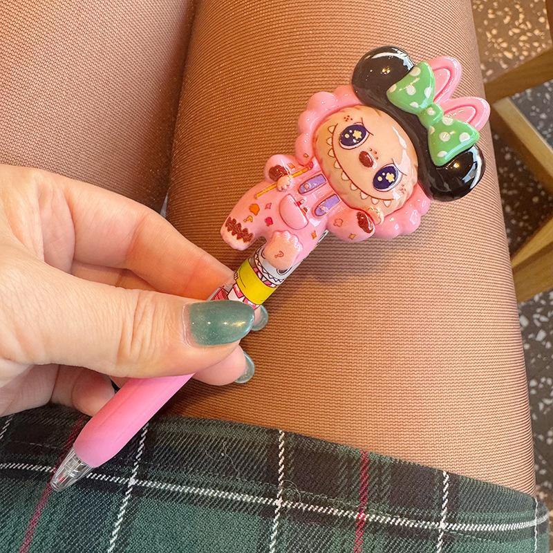 Süßer Niedlicher Labubu Gelstift Schnelltrocknend Geschmeidig Weicher Griff Druckstift Mädchenhaftes Herz Studenten Schreibwaren Wasserbasierte Signaturstifte Geschenk