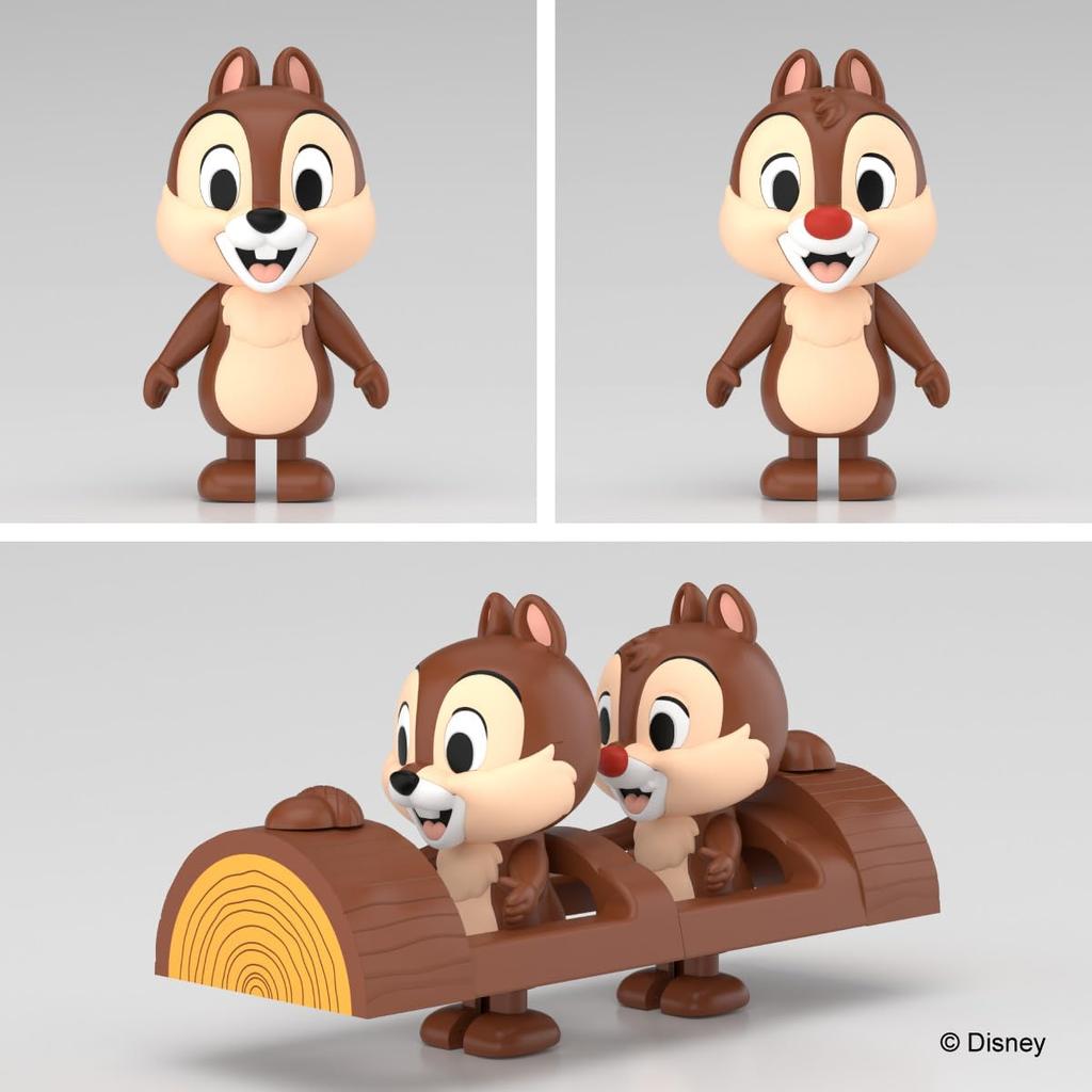 Aoshima Bunka Kyozai Rakupla Tokotoko Disney Character Chip Dale Plastic Model Kit Co., Ltd. No. DP-12 & Pre-colored