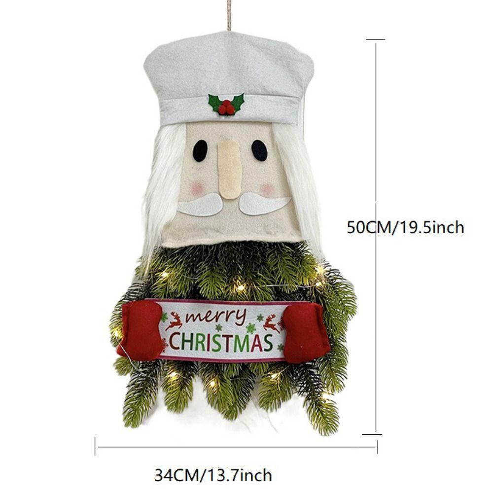 Christmas Decorative Supplies Santa Claus Snowman Christmas Lantern Flower Wreath Pendant