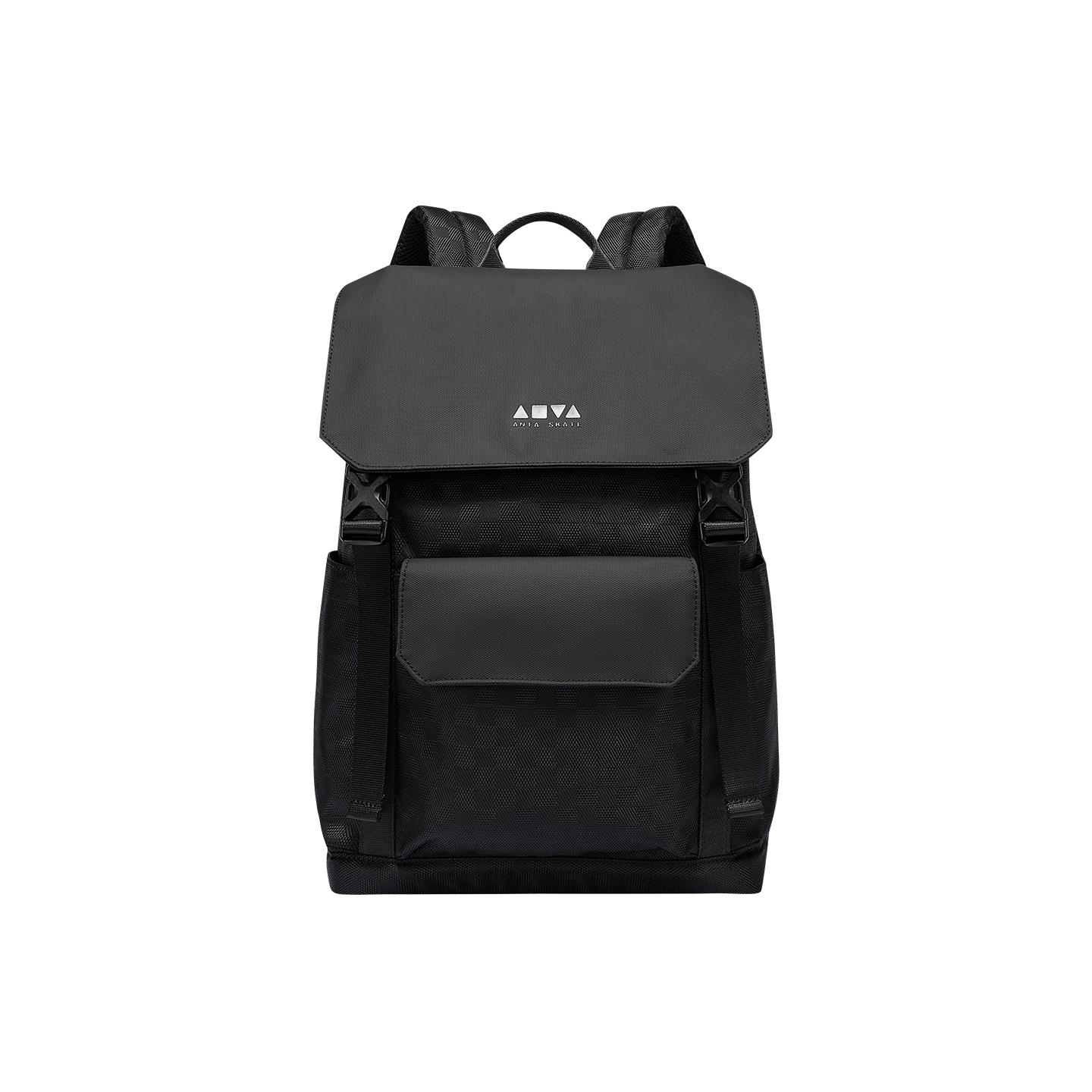 Anta Simple Lightweight Daily Commuter Versatile Fabric Backpack Men backpack Basic-Black 992618159R-1 Basic Black