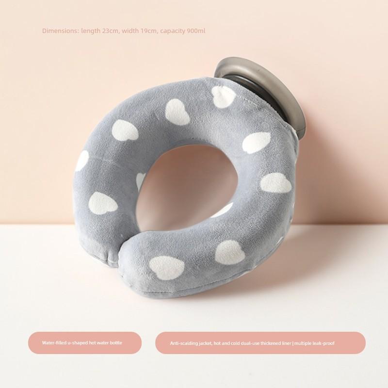 New Small U-Shaped Hanging Neck Water-Filled Hot Water Bag, Specialized U-Shaped Hot Water Bag for Cervical Spine, Hot Compress for Neck, Cooling Hot