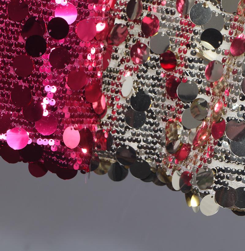 Minigonna A-line scintillante con strass, vita alta, stile industria pesante europea e americana - Stile Nightclub