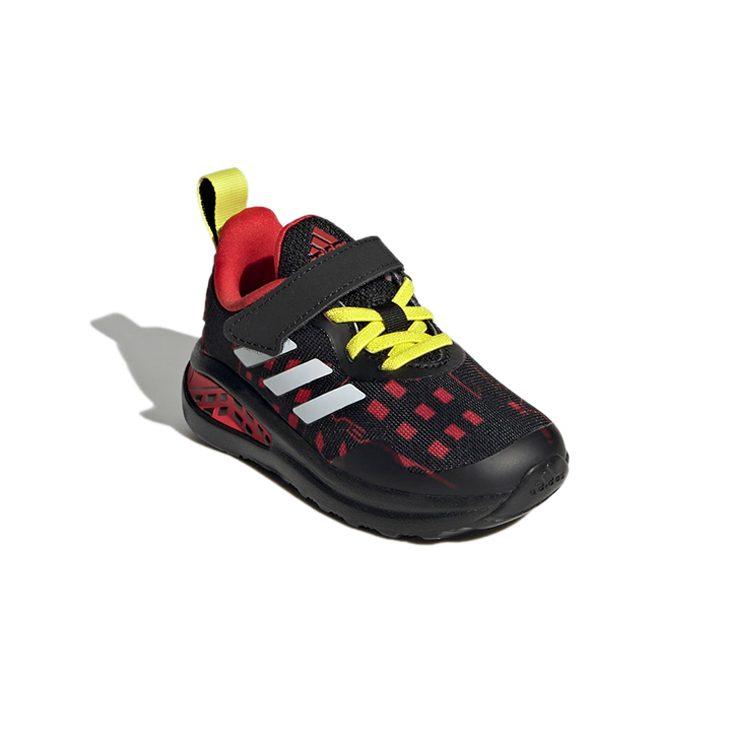 MARVEL X Adidas Adventures Fortarun Abrasion Resistant Low Top Sports Casual Shoes Black Red Infant And Toddler H68114