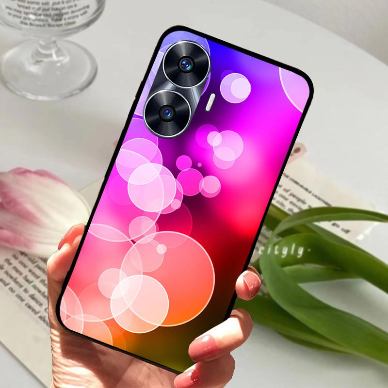 For Realme C55 Case Cool Black Soft Silicone TPU Bumper Protective Phone Case For OPPO Realme C55 C 55 Cover Fundas Shell Coque