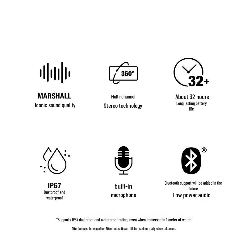 Marshall Emberton III Portable Bluetooth Speaker CN plug (adapter included)