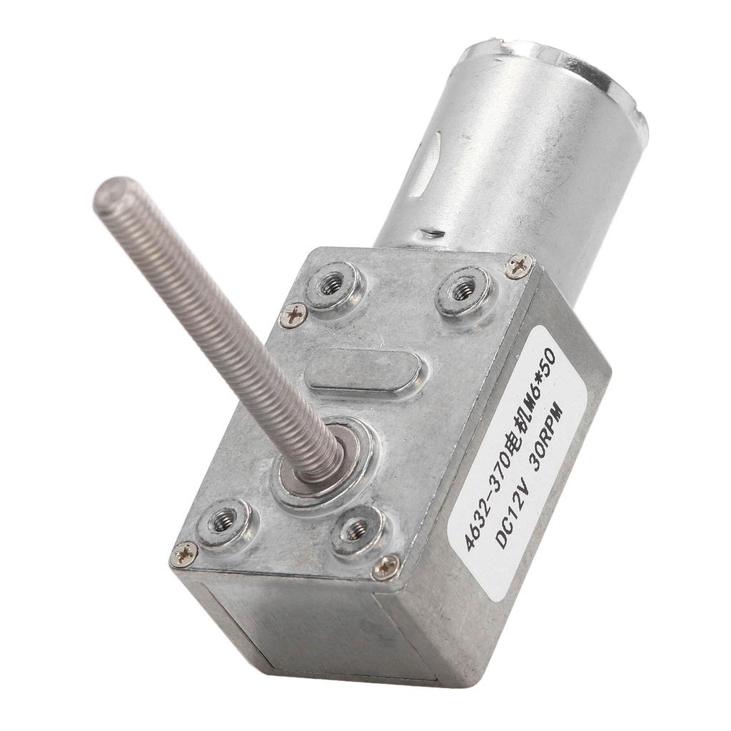30RPM DC Växelmotor Självlåsande Förmåga Stor Anpassningsförmåga Maskväxelmotor DC12V M6x50mm