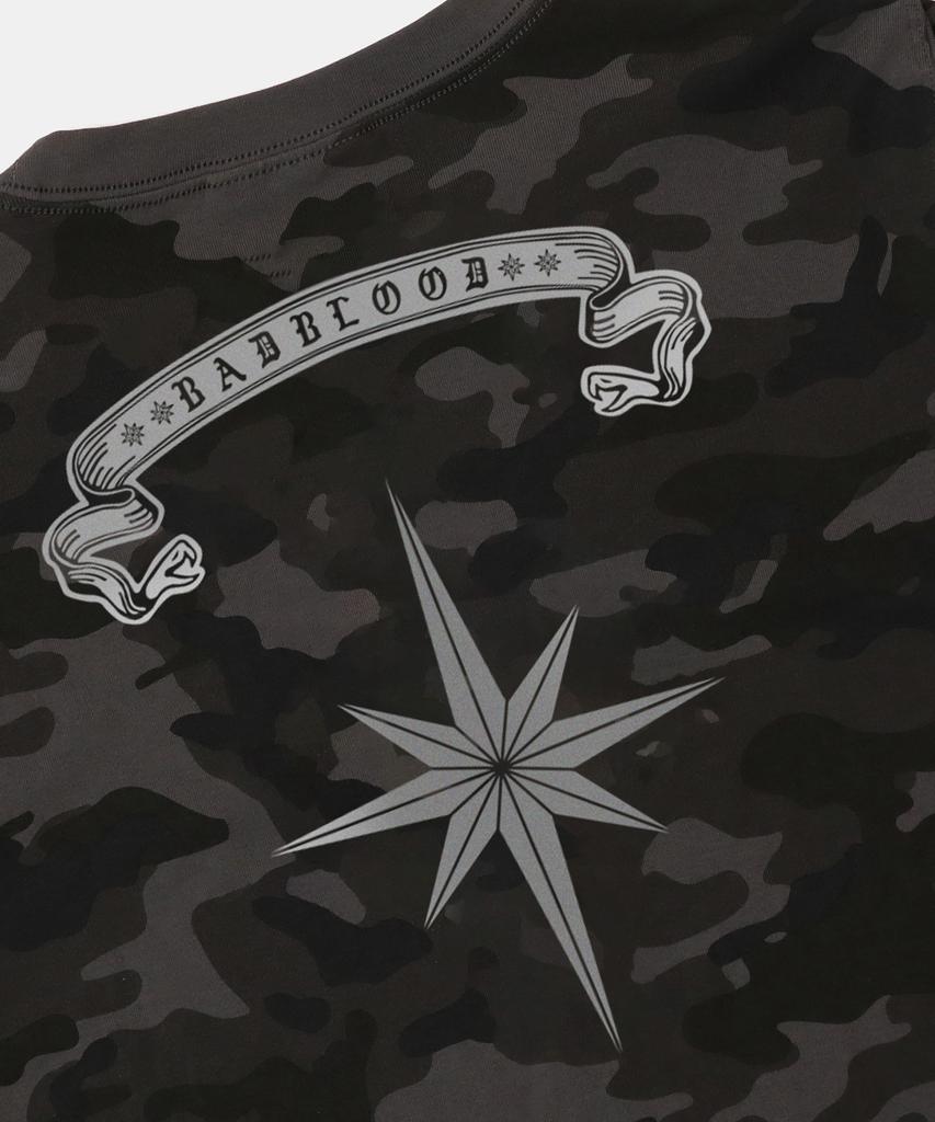 BADBLOOD Cosmo Reflective Ringer T-Shirt - Black Camo