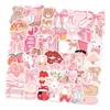 50Pcs Cartoon PVC Sticker Water Resistant Aesthetic Sticker for Water Bottle Scrapbooking Journal Laptop Guitar Luggage