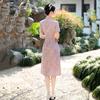 Slim Fit Chinese-Inspired Short Sleeve Dress Women Vintage Style 2025 Qipao