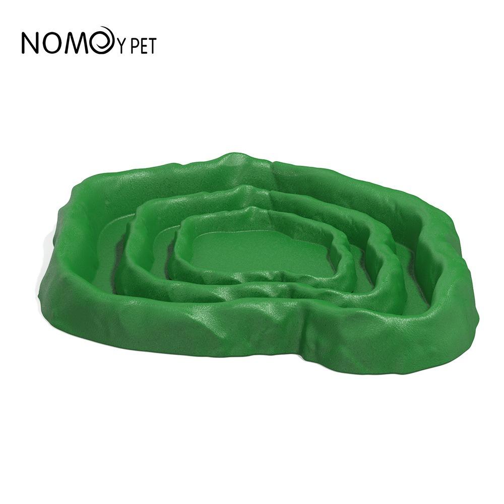 Reptile Water Dish Rock Resin Feeding Bowl Terrarium Decor Food Basin for Lizards Chameleons Snakes Turtles Geckos Frogs