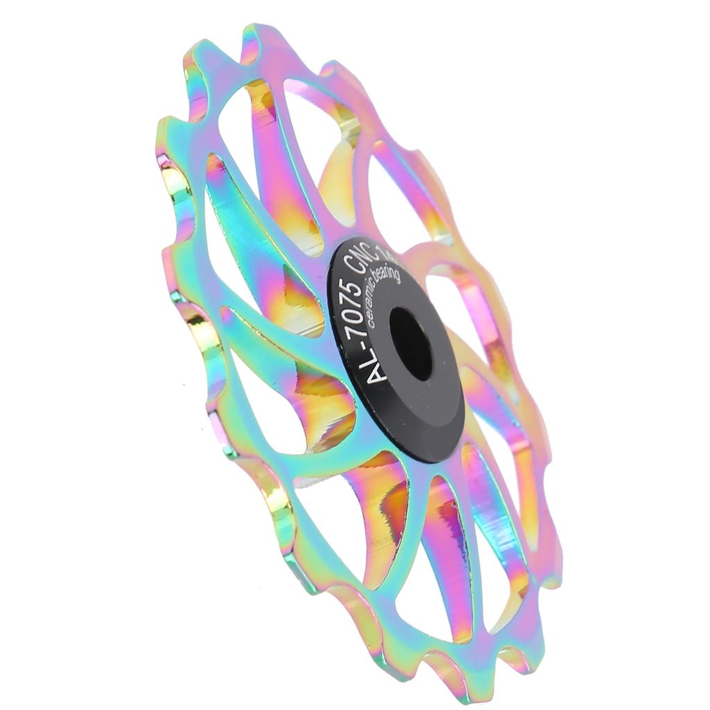 14T Bike Guide Roller Aluminum Alloy Bike Pulley Wheel Guide Roller for Mountain Folding Bike