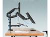 New Triadyn TriMount Desk Mount for Dual Monitors and Laptop Ergonomic Adjustable Swivel TRD-BLK-3AL-13"-32"