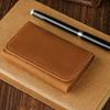 Portable Leather PU Cowhide Short Wallet Small Solid Color Card Holders Clutch Business Korean Style Men Short Wallet Travel