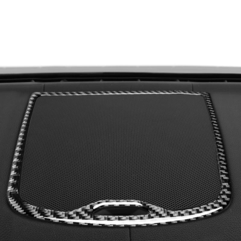 Real Carbon Fiber Car Accessories Dashboard Speaker Decorative Cover Soft Sticker For BMW X3 G01 2018- X4 G02 -2024