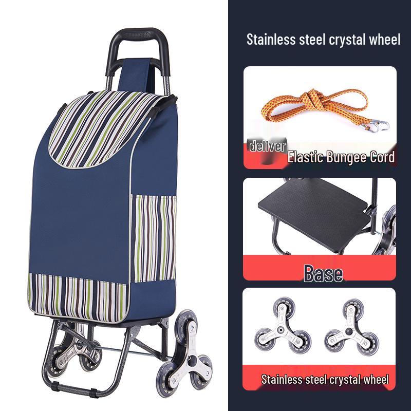 Compact Folding Shopping Cart and Trolley for Groceries and Luggage
