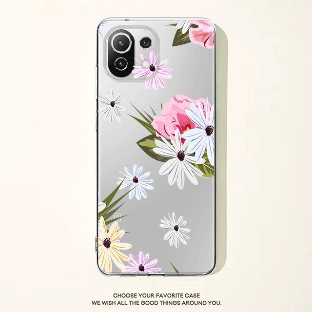 Rosa Rose Blume Floral Clear Case für Xiaomi Poco X3 Nfc X3pro M3 F1 F3 für Mi 11 12 13 11x 12x Pro 11 10 Lite 11t 10t Pro