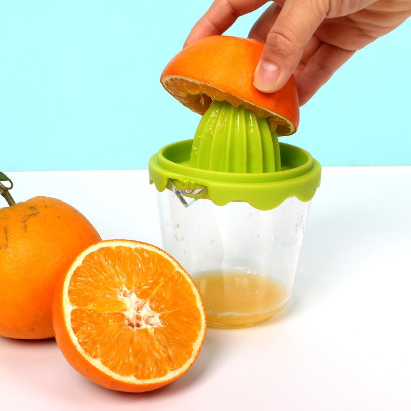 Portable Manual Orange Juicer - Compact Plastic Presser for Home Use