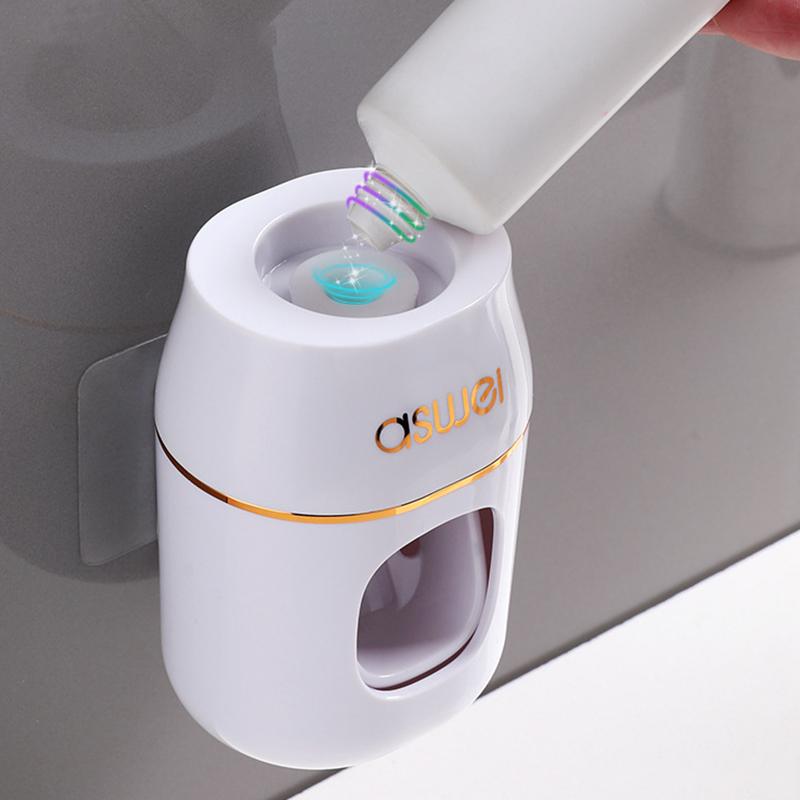Upgrade Your Bathroom With This 1Pc Toothpaste Squeezer And Storage Rack - Automatic Toothpaste Refills Made Easy!